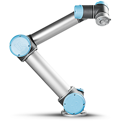 Universal Robots UR5 collaborative robot arm with blue joint caps — Robot Arms